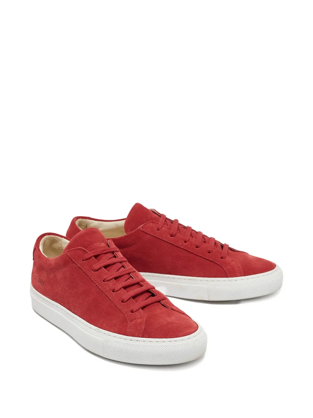 Common Projects Original Achilles – Red Suede Low-Top Sneaker