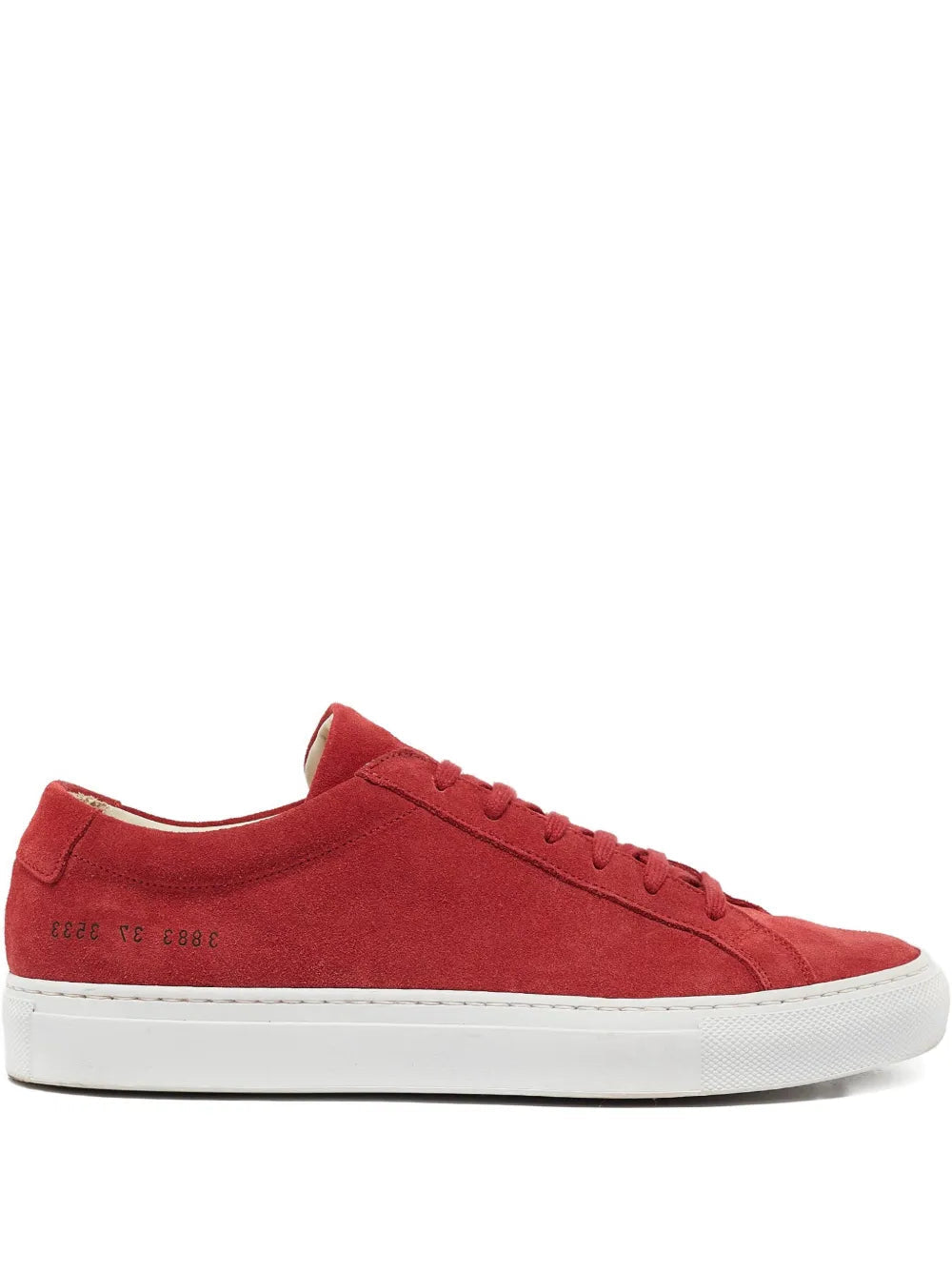 Common Projects Original Achilles – Red Suede Low-Top Sneaker